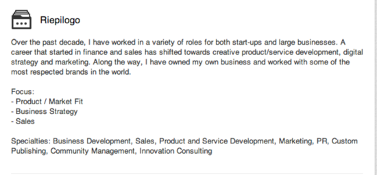 come scrivere il Riepilogo su LinkedIn in modo efficace